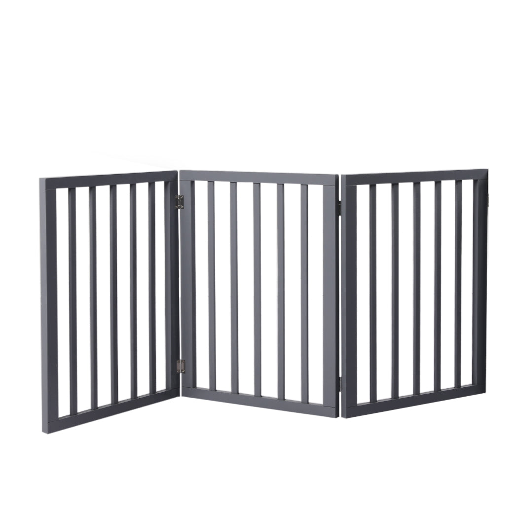 Wooden Pet Gate Dog Fence Retractable Grey 2000x 3MM-1864184509570879488