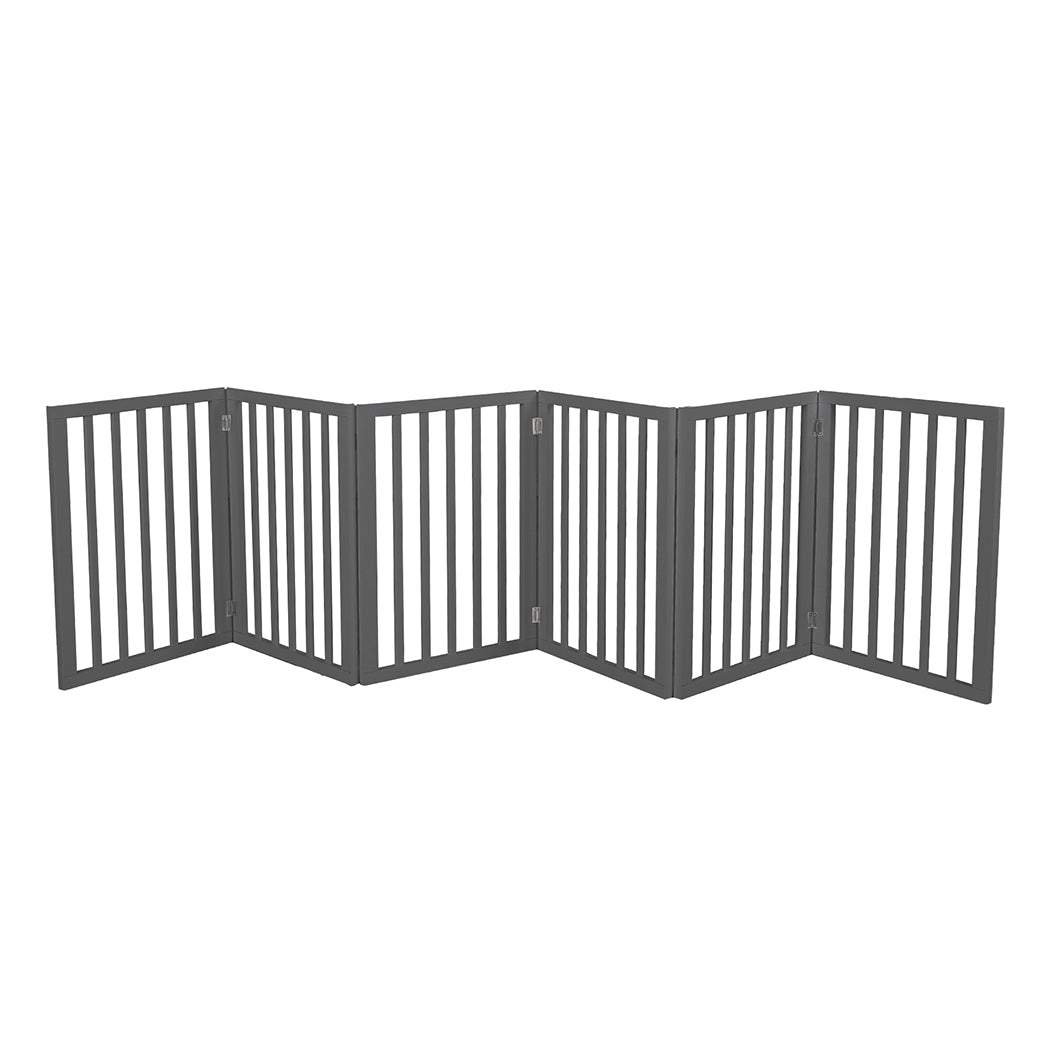 PaWz Wooden Pet Gate Dog Fence Safety Grey 100 Pack-1864184510581706752
