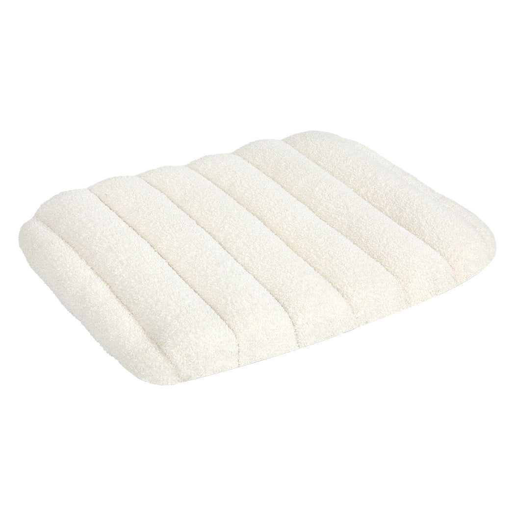 Orthopedic Dog Bed with Sherpa Plush Removable Cover in White