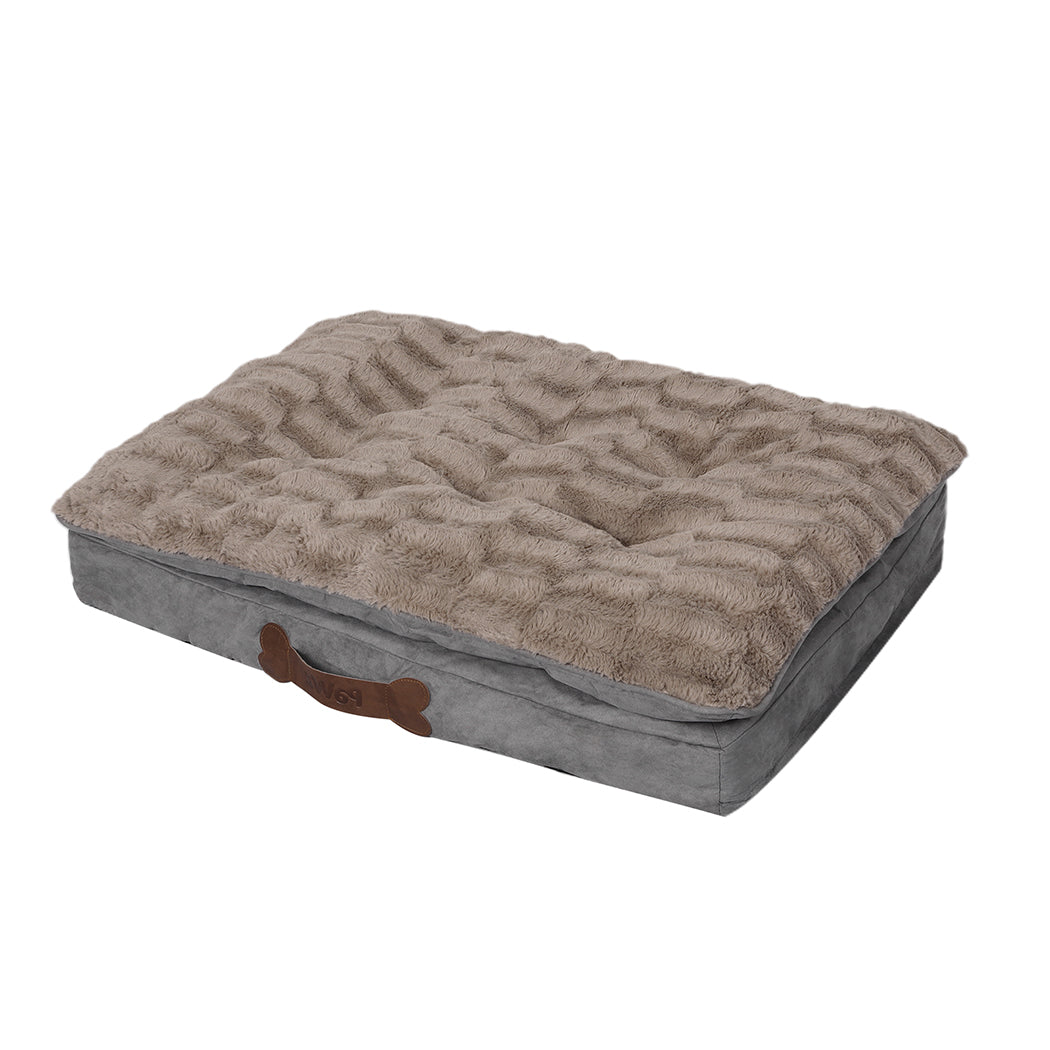 PaWz Dog Calming Bed Pet Cat Removable S Khaki Small-1864184509000454144