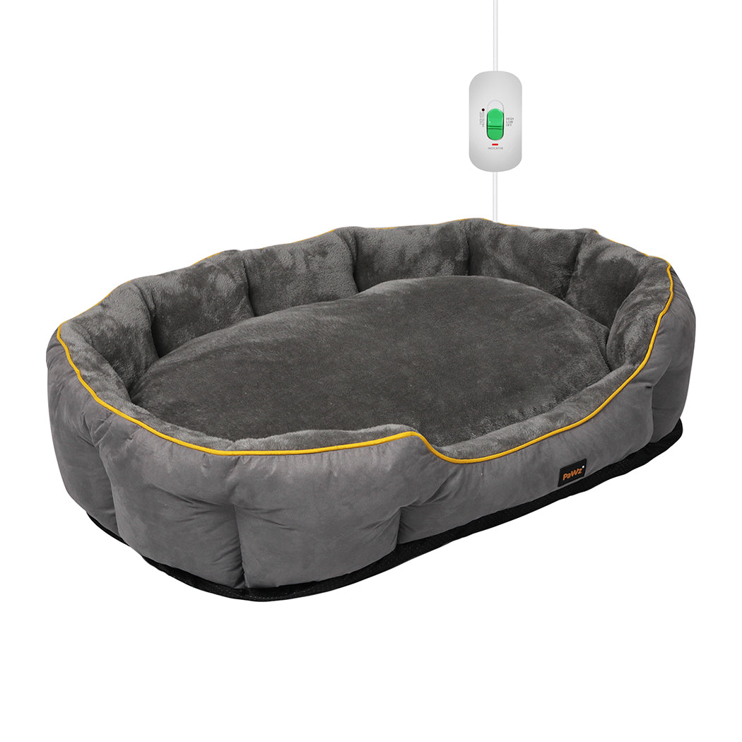 PaWz Electric Pet Heater Bed Heated XL Grey X-Large-1864184527660912640