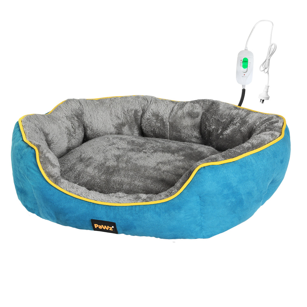 PaWz Electric Pet Heater Bed Heated S Blue Small-1864184527077904384