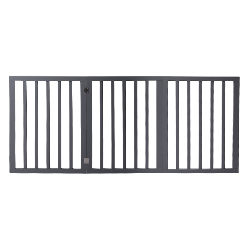 Wooden Pet Gate Dog Fence Retractable Grey 2000x 3MM-1864184509570879489