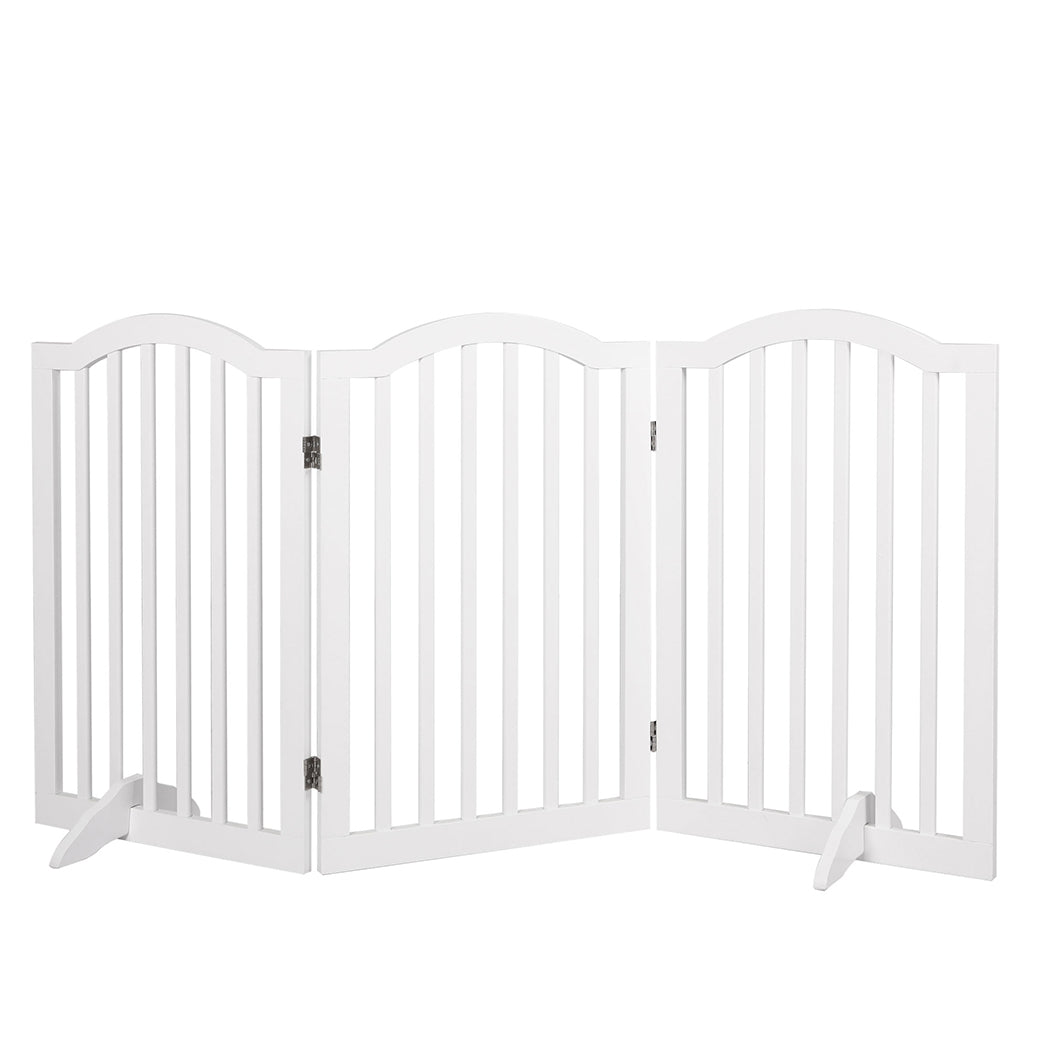 PaWz Wooden Pet Gate Dog Fence Safety White-1864184532694077441