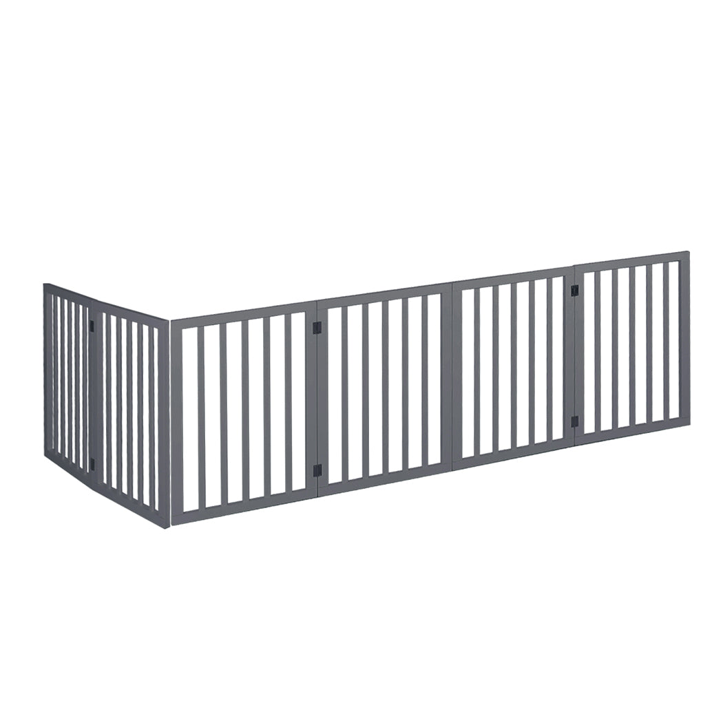PaWz Wooden Pet Gate Dog Fence Safety Grey 100 Pack-1864184510581706753