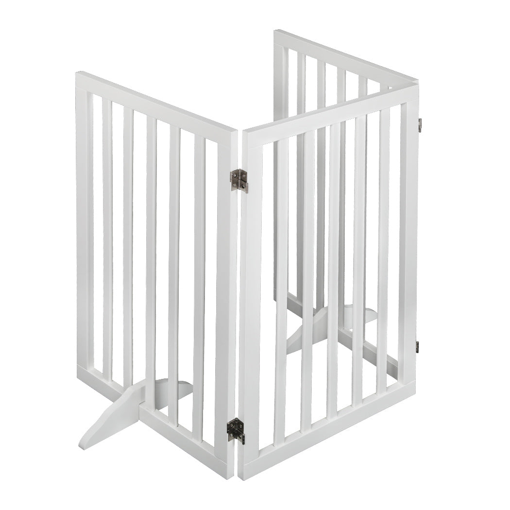 PaWz Wooden Pet Gate Dog Fence Safety White 400x 3MM-1864184509856092161