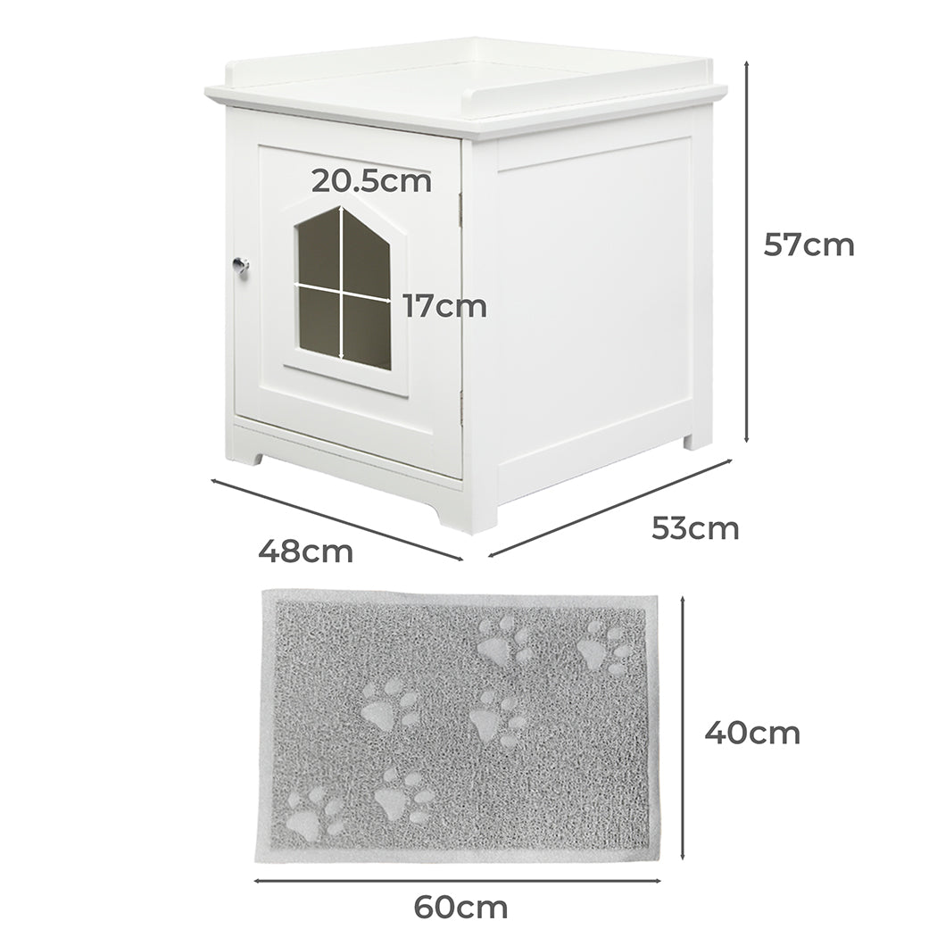 PaWz Cat Litter Box Mat Fully Enclosed-1864184552608632834