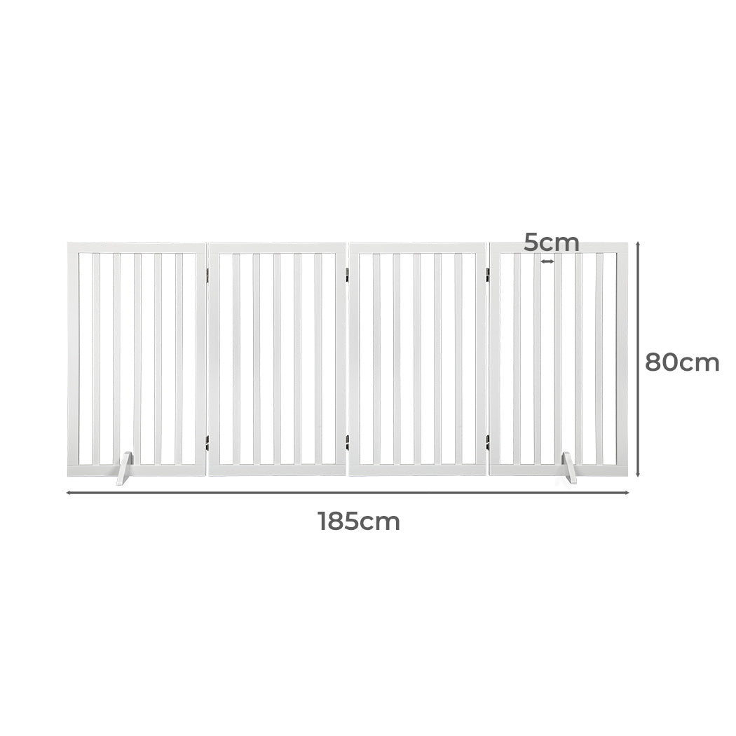 PaWz Wooden Pet Gate Dog Fence Safety White 800x 3MM-1864184510434906114