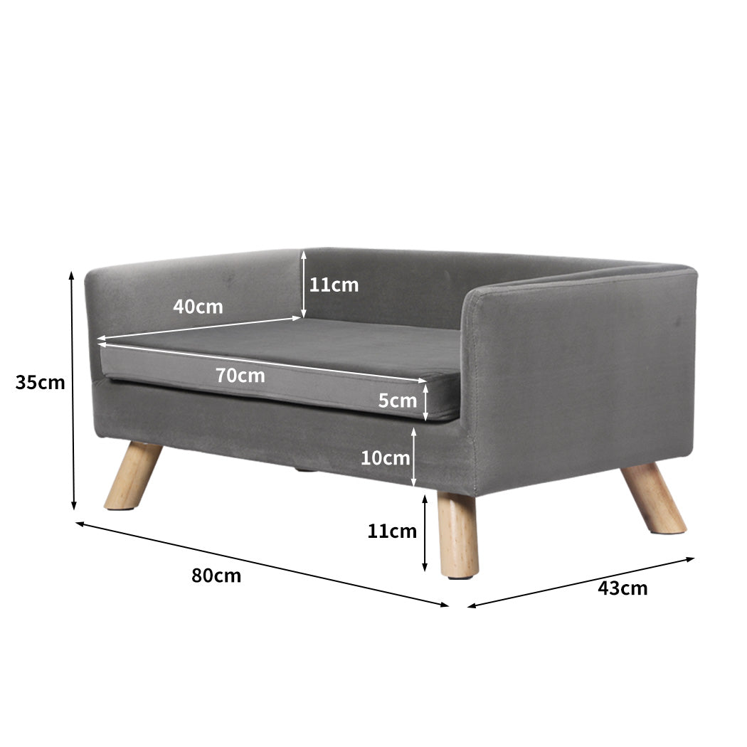 PaWz Pet Sofa Bed Dog Warm Soft Lounge Grey-1864184535114190850