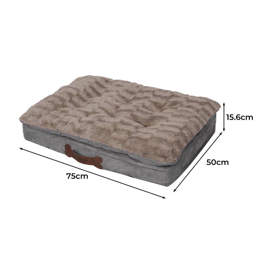 PaWz Dog Calming Bed Pet Cat Removable S Khaki Small-1864184509000454146