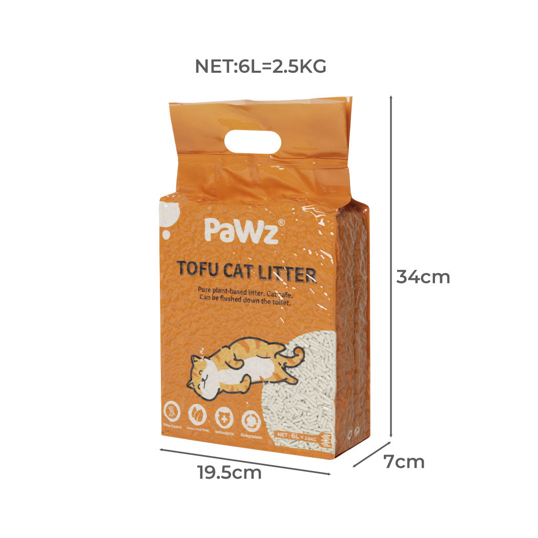 PaWz 2.5kg Tofu Cat Litter Clumping Natural x12-1894516744140230658