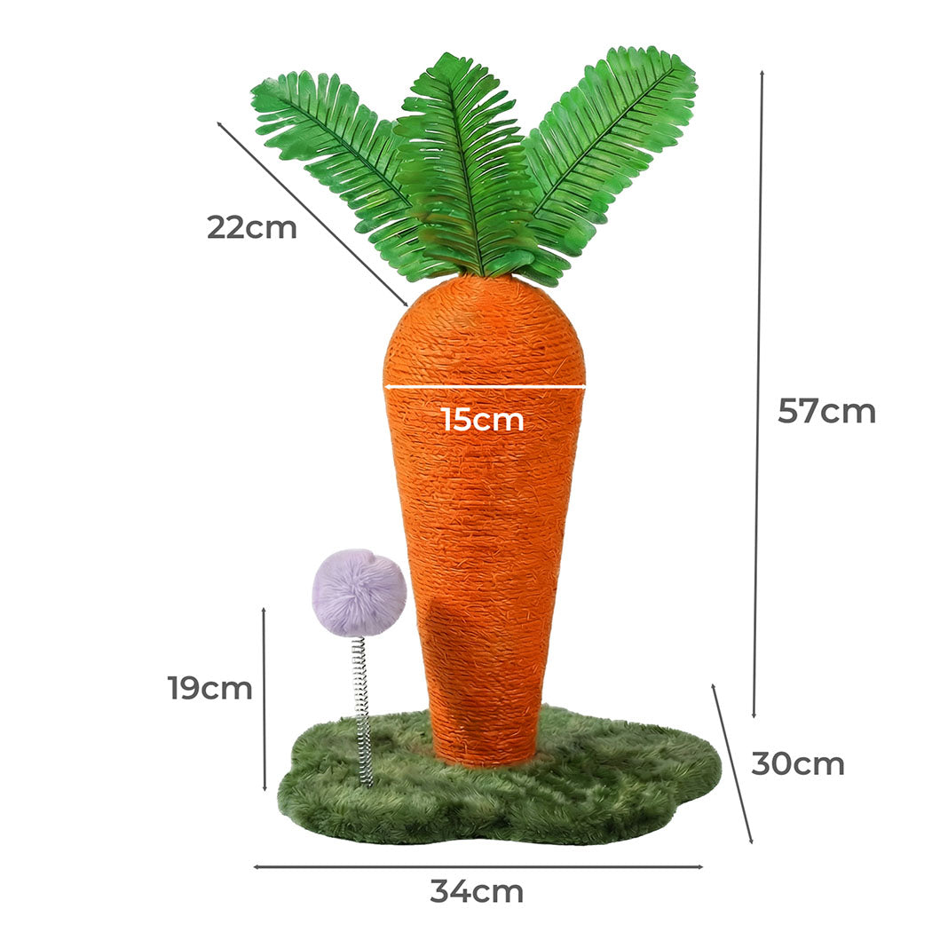 Pawz Cat Scratching Post Cute Carrot Scratching Post