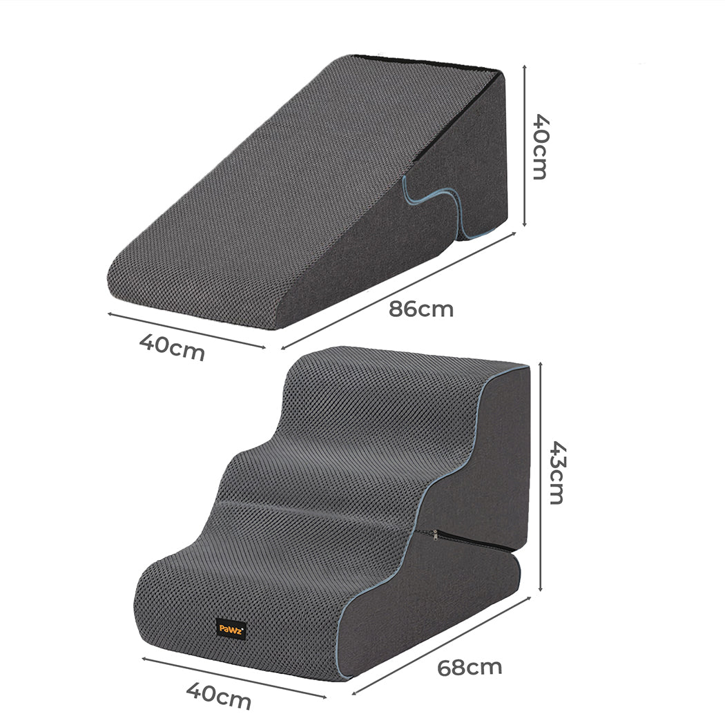 Pawz Dog Steps Adjustable Dog Ramp Portable Pet Stairs