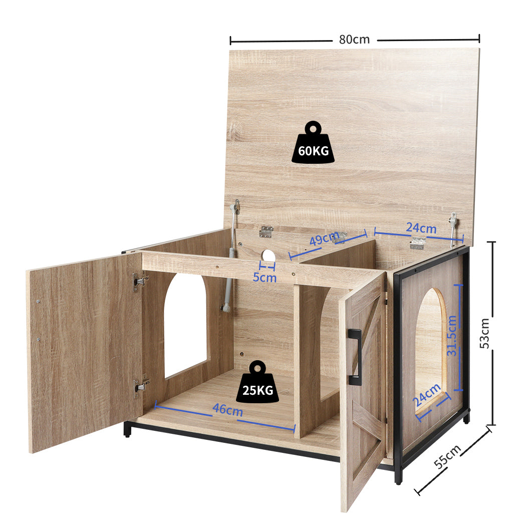 PaWz Enclosed Cat Litter Cabinet Box-1864184531976851458