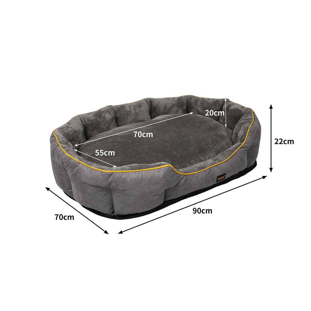PaWz Electric Pet Heater Bed Heated L Grey Large-1864184526633308162