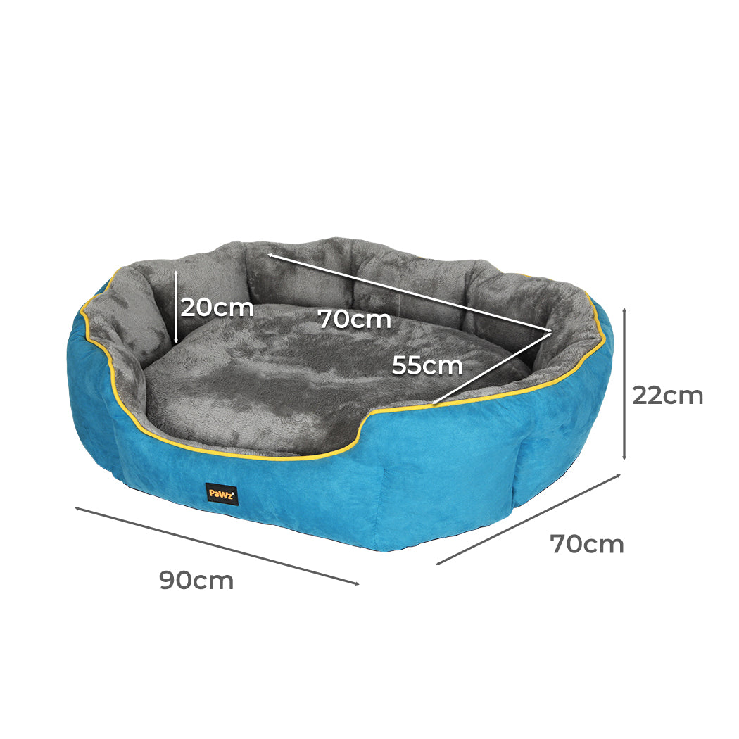 PaWz Electric Pet Heater Bed Heated L Blue Large-1864184526494896130