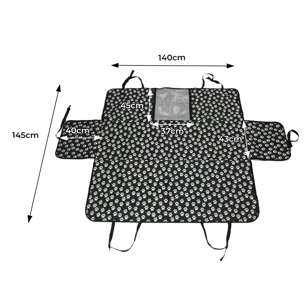 PaWz Pet Back Car Seat Cover Hammock Black-1864184519008063490