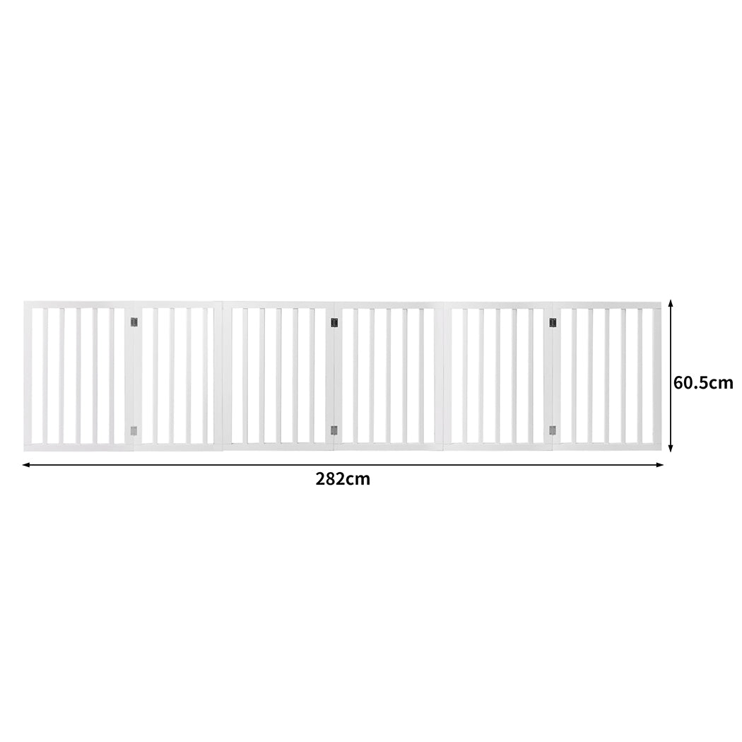 PaWz Wooden Pet Gate Dog Fence Safety White 100 Pack-1864184510720118786