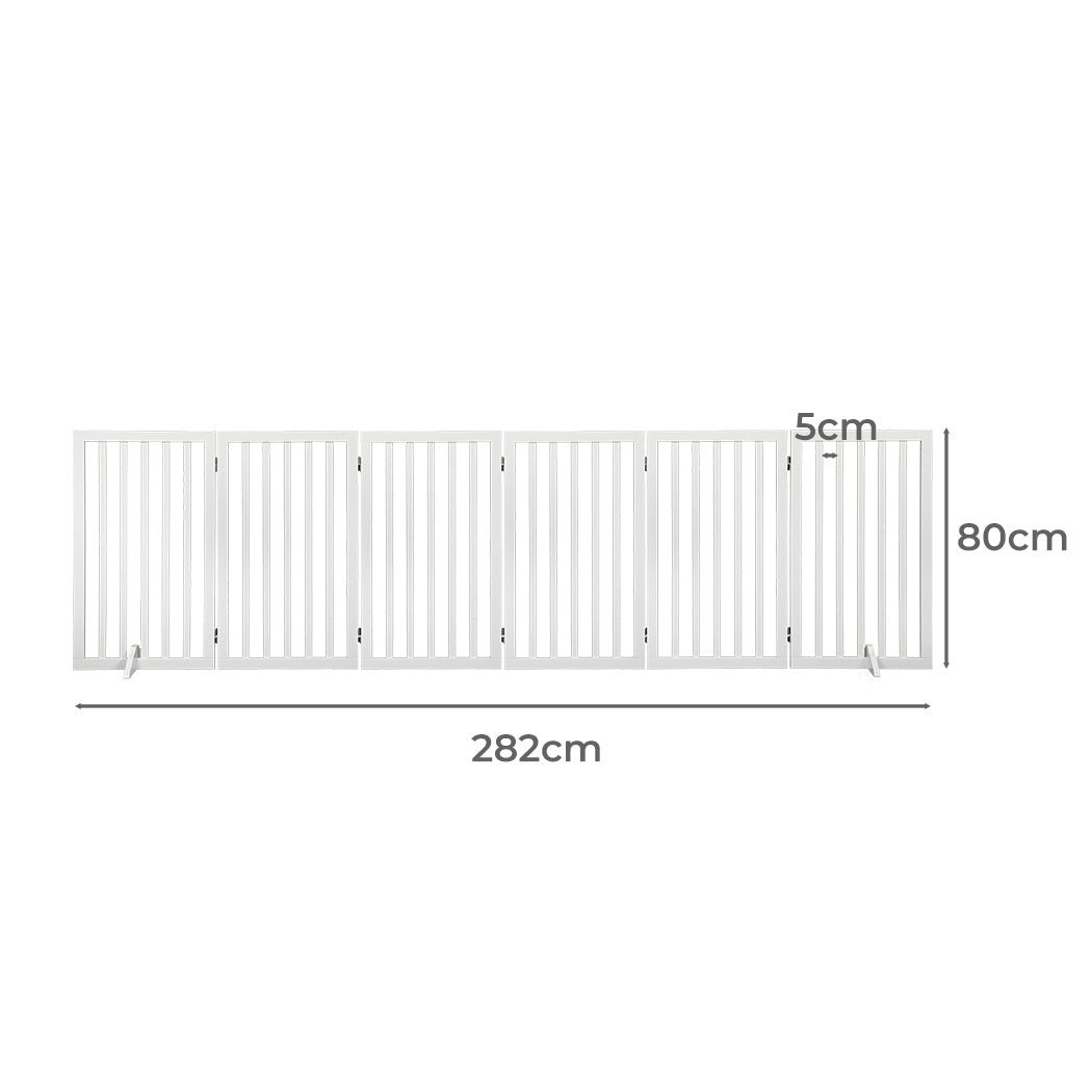 PaWz Wooden Pet Gate Dog Fence Safety White 10 Pack-1864184510858530818