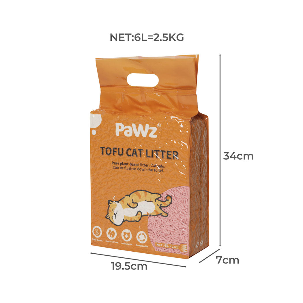 PaWz 2.5kg Tofu Cat Litter Clumping Watermelon x2-1894516744769376258