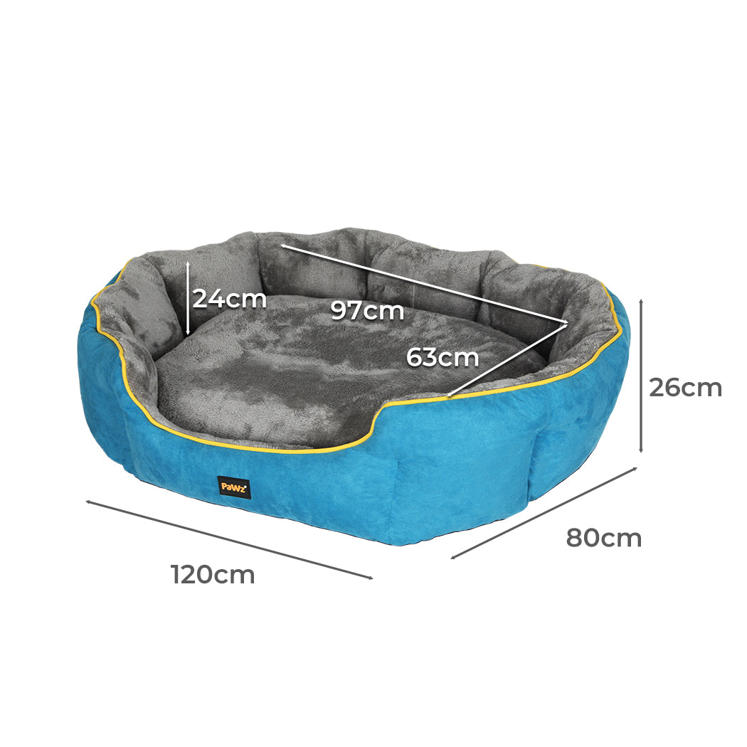 PaWz Electric Pet Heater Bed Heated XL Blue X-Large-1864184527501529090