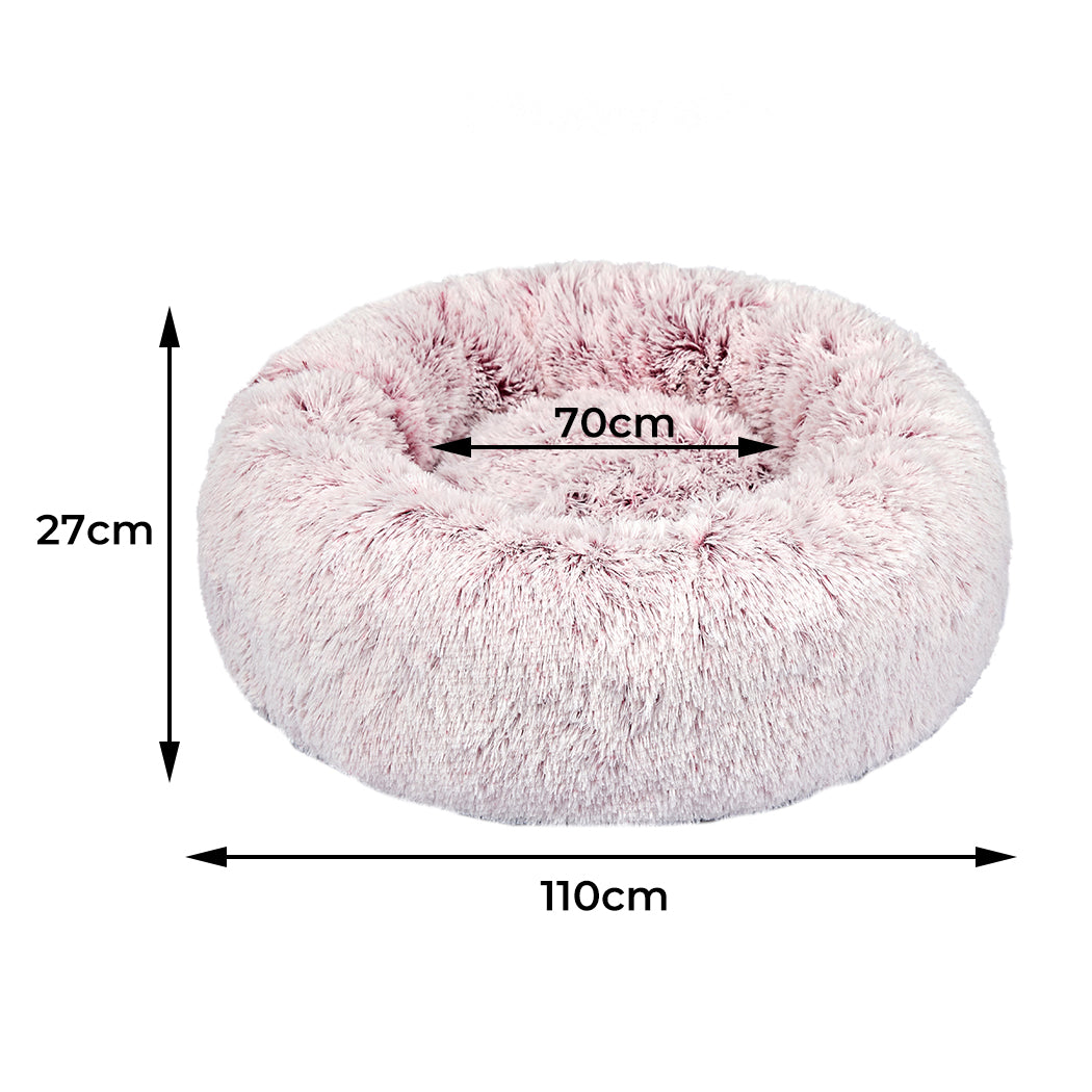 PaWz Pet Bed Cat Dog Donut Nest Calming XL Pink X-Large-1864184501182271490