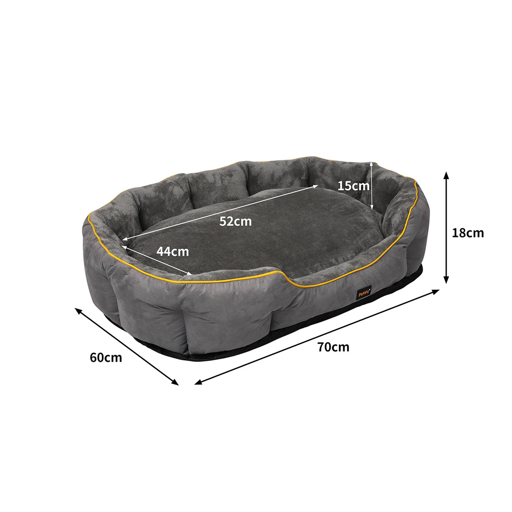 PaWz Electric Pet Heater Bed Heated M Grey Medium-1864184526914326530