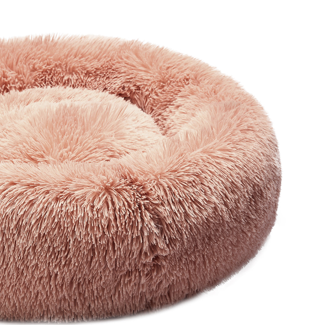 PaWz Pet Bed Cat Dog Donut Nest Calming S Pink Small-1864184309590659075