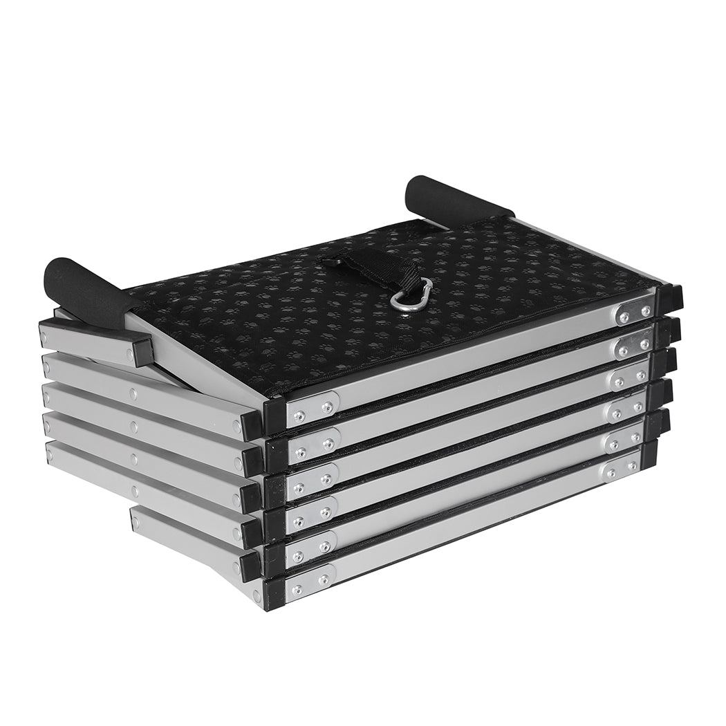 PaWz 6 Steps Dog Ramp Adjustable Height Black-1864184533121896451