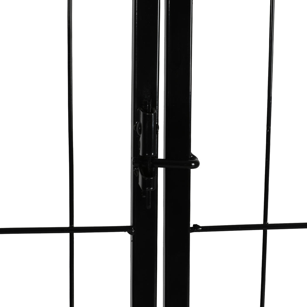 PaWz 8 Panel Pet Dog Playpen Puppy Exercise Black 24 inch-1864183334817632259