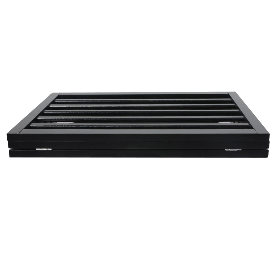 PaWz 3 Panels Wooden Pet Gate Dog Fence Black 2000x 3MM-1873543425270353923