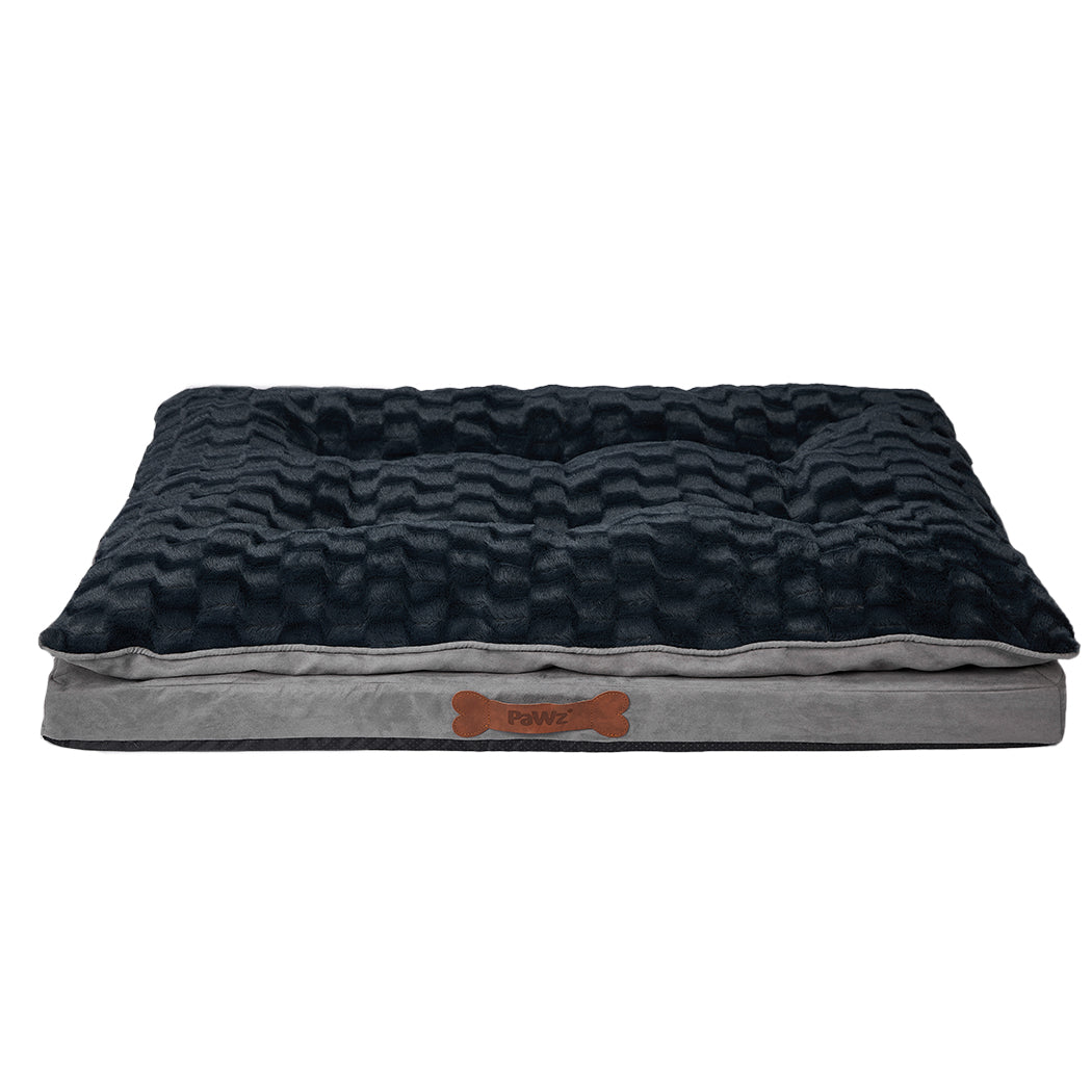 Dog Calming Bed Warm Soft Plush Comfy L Grey Large-1864184508283228163