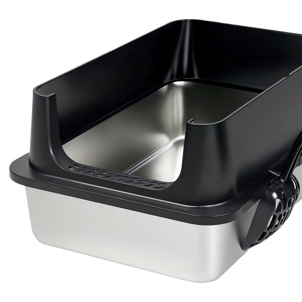 Pawz Stainless Steel Large Enclosed Cat Litter Box