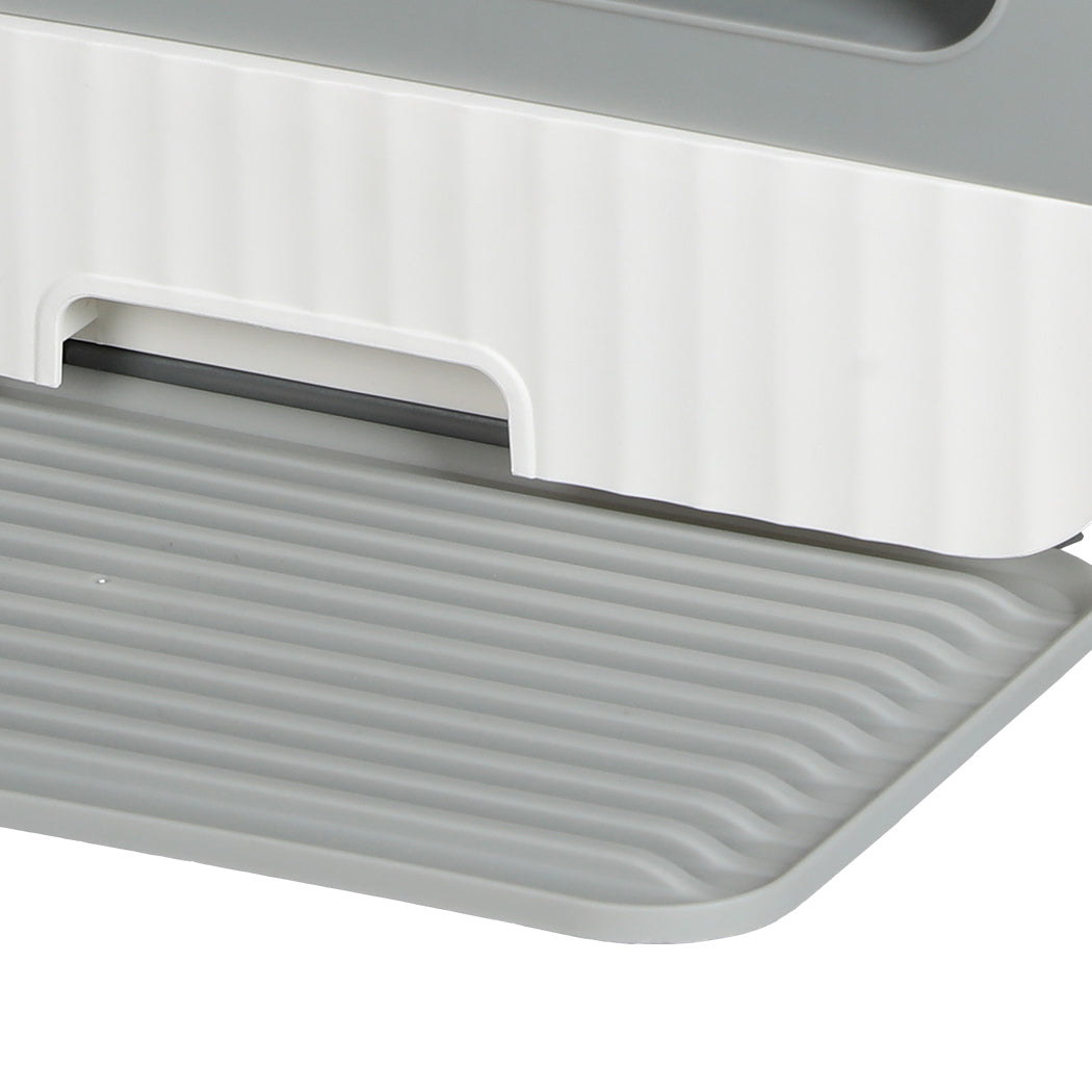 PaWz Fully Enclosed Cat Litter Box Mat Grey-1904052663104966660