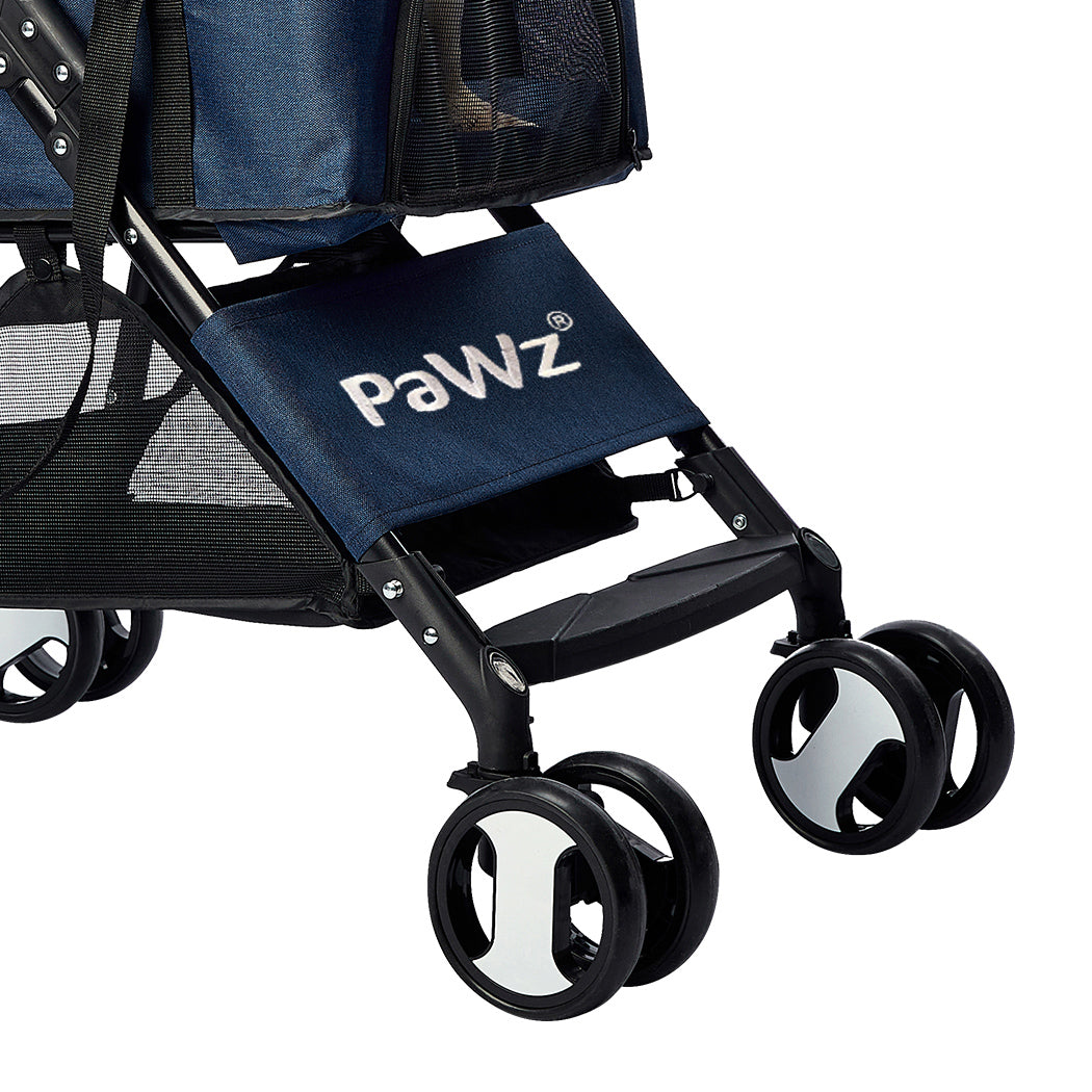 PaWz Large Pet Stroller Dog Cat Carrier Blue-1864184624461254660