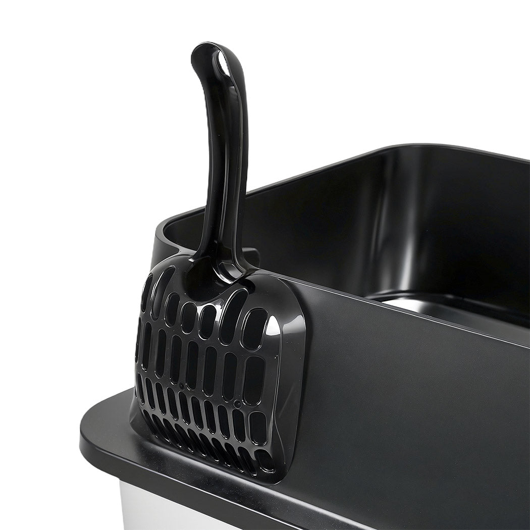 Pawz Stainless Steel Large Enclosed Cat Litter Box