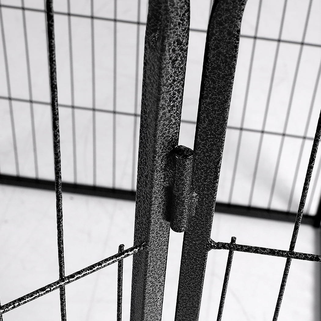 PaWz 8 Panel Pet Dog Playpen Puppy Exercise Black 24 inch-1864183334817632260