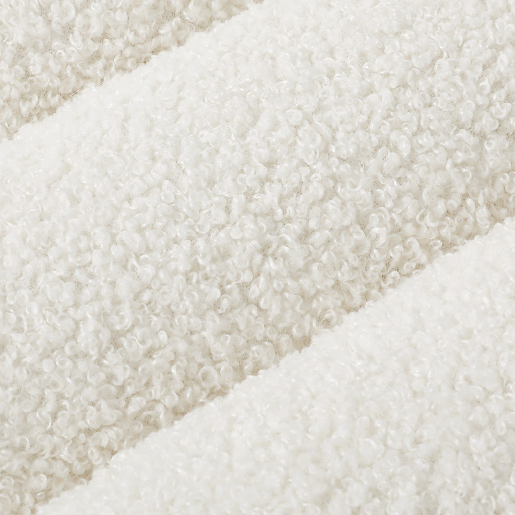 Orthopedic Dog Bed with Sherpa Plush Removable Cover in White