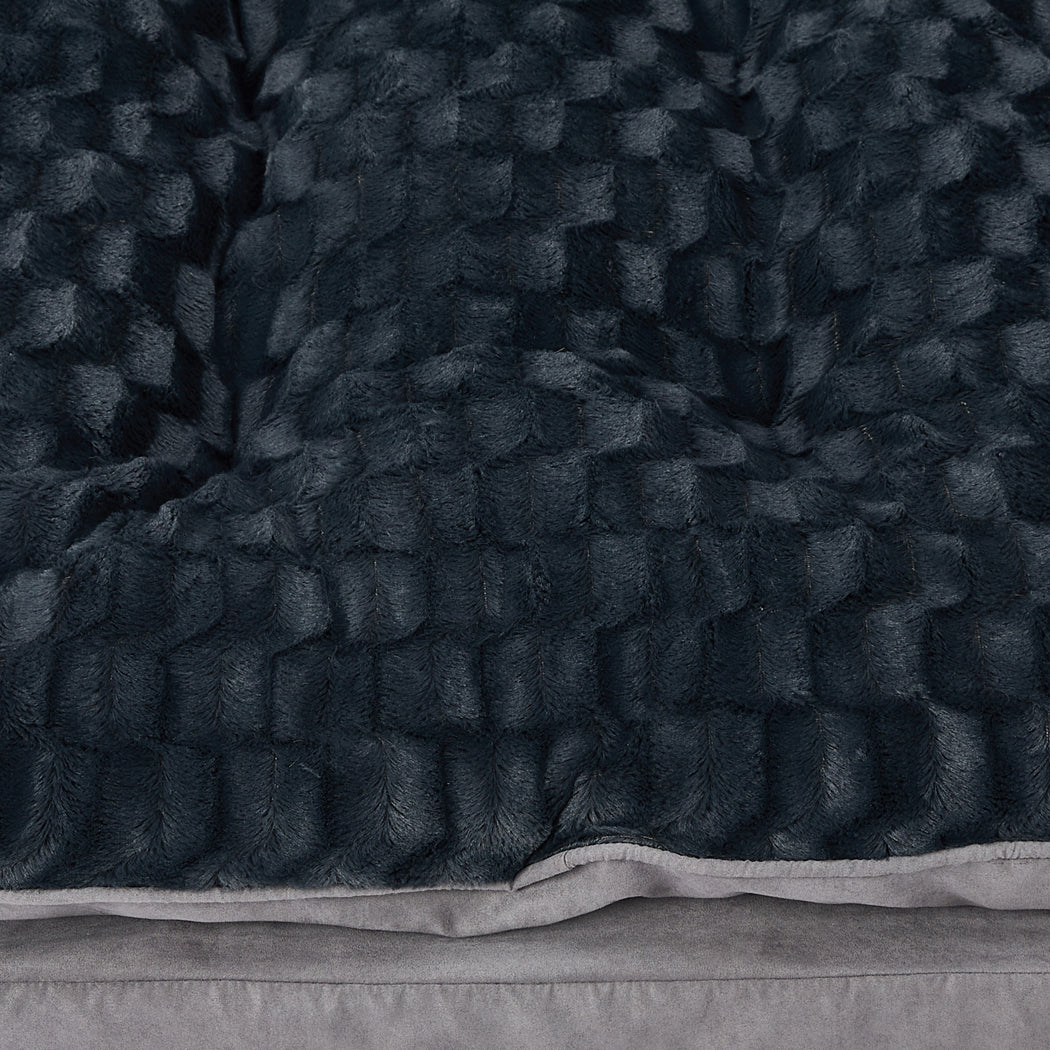 Dog Calming Bed Warm Soft Plush Comfy L Grey Large-1864184508283228164