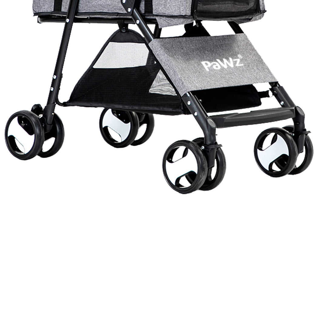 PaWz Large Pet Stroller Dog Cat Travel Grey-1864184624620638212