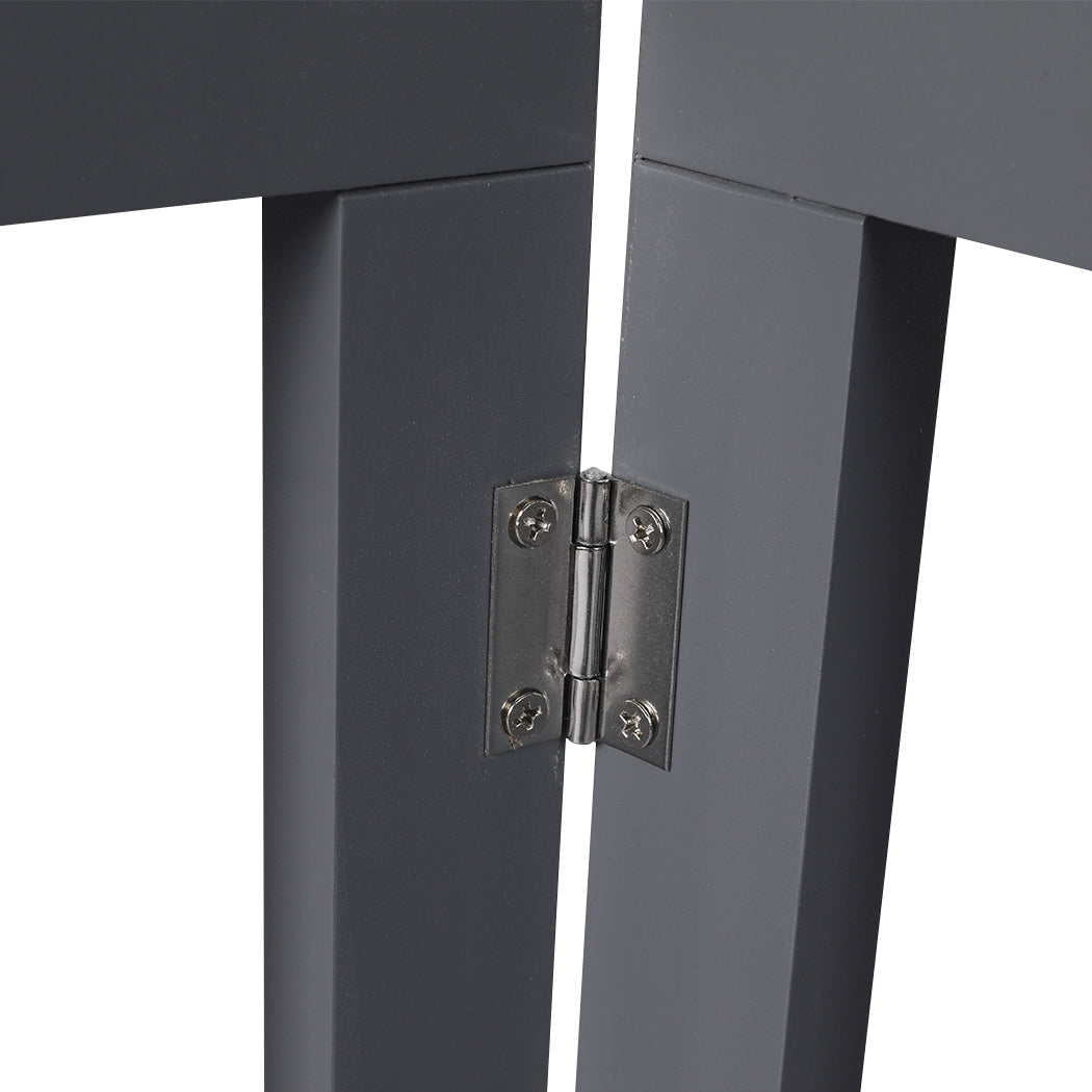 Wooden Pet Gate Dog Fence Retractable Grey 600x 3MM-1864184510149693444