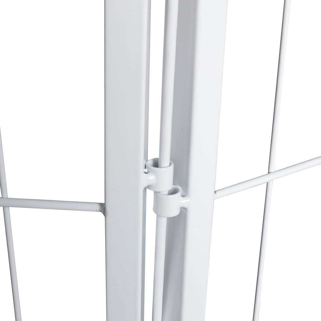 PaWz 8 Panel 24'' Pet Dog Playpen Puppy White 24 inch-1864183334956044293