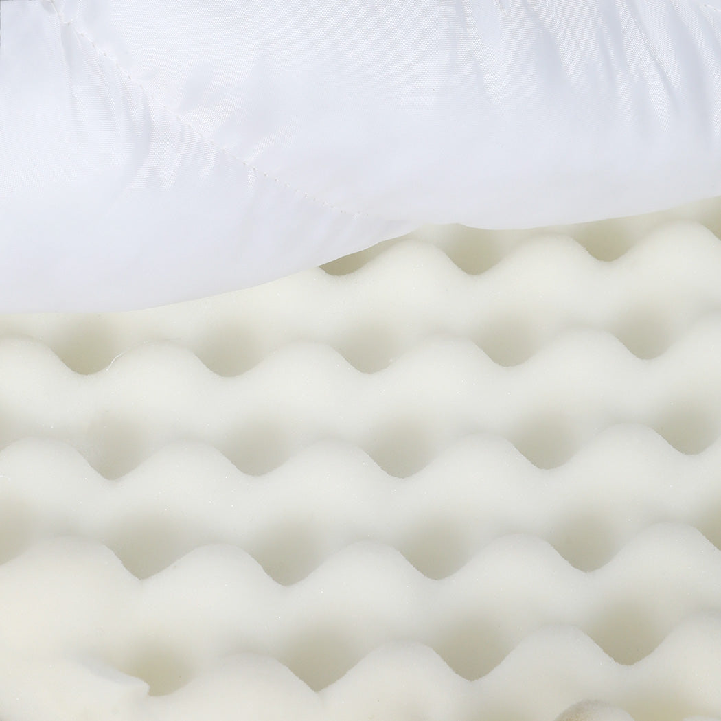 Orthopedic Dog Bed with Sherpa Plush Removable Cover in White