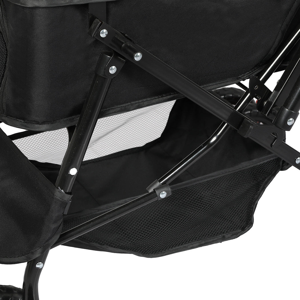 PaWz Pet Stroller Dog Cat Carrier Foldable Black-1864184625052651525