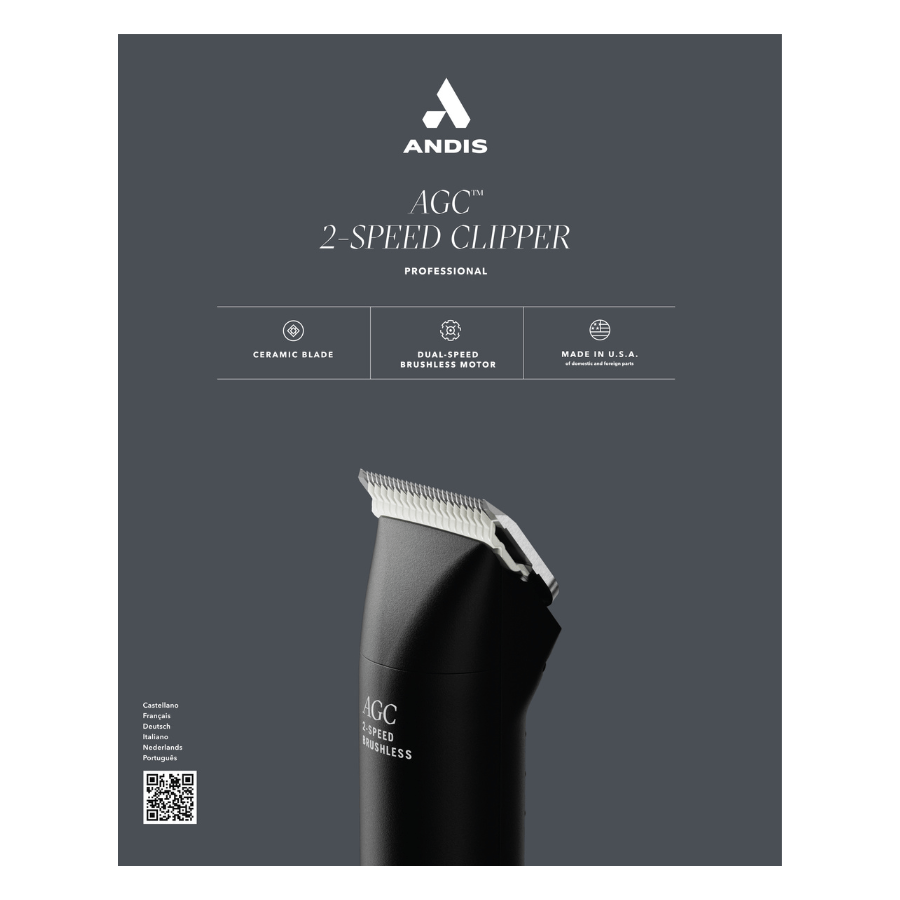Andis – AGC – 2-Speed Pet Grooming Clipper – Black