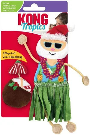 KONG – Christmas Cat – Holiday Tropics Santa – 2 Pack